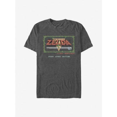 Nintendo Grey Zelda Pixel Art T-Shirt for Men