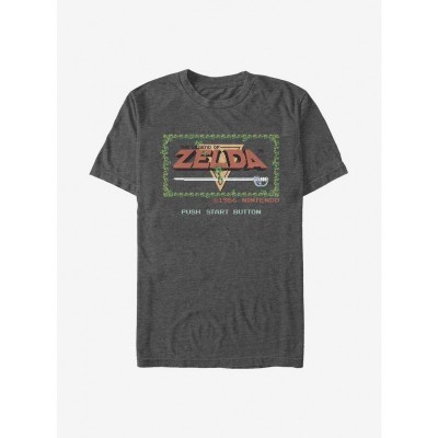 Nintendo Grey Zelda Pixel Art T-Shirt for Men