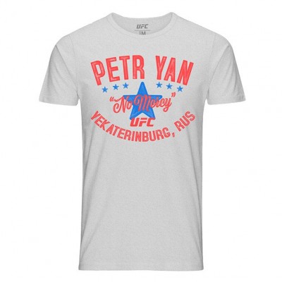 Men's Light Grey Petr "No Mercy" Yan Official UFC Script T-Shirt