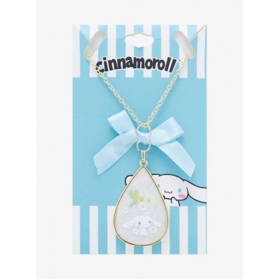 Cinnamoroll Flower Faux Opal Pendant Necklace for Women