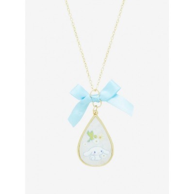 Cinnamoroll Flower Faux Opal Pendant Necklace for Women