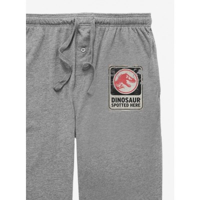 Jurassic World Unisex Dinosaur Motif Pajama Pants - Grey