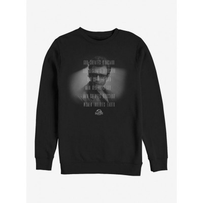 Dr. Malcolm's Jurassic Park Dinosaur Quote Black Sweatshirt for Men