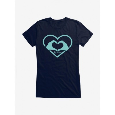Rick and Morty Heart Hands Tee for Girls