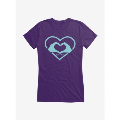 Rick and Morty Heart Hands Tee for Girls