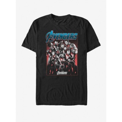 Marvel Endgame Avengers Group Photo T-Shirt - Men's Black