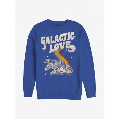 Star Wars Blue Galactic Love Crew Sweatshirt for Men