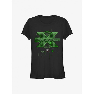 WWE D-Generation X Logo Lightweight Cotton T-Shirt for Girls - Black