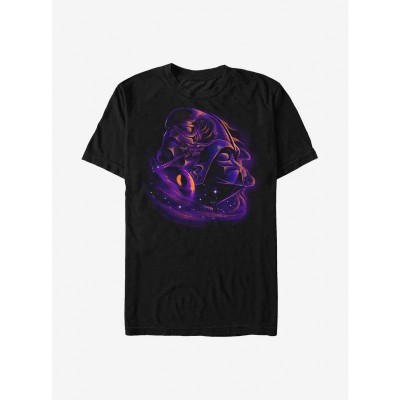Star Wars Galaxy Mashup Darth Vader & Stormtrooper Black T-Shirt - Unisex