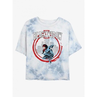 Marvel Black Widow City Watch Multi Tie-Dye Girls Crop Top