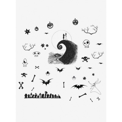 Disney Nightmare Before Christmas Jack and Sally Wall Decals Peel and Stick