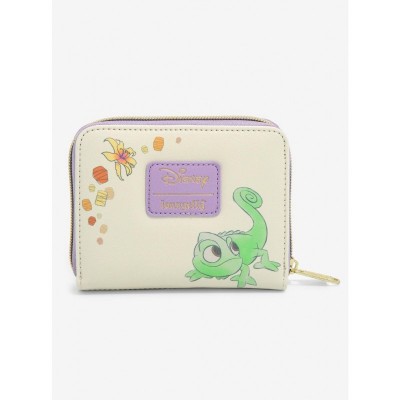 Loungefly Disney Tangled Mini Wallet with Rapunzel & Pascal Design