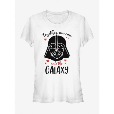 Star Wars Darth Vader Valentine's Tee for Girls - WHITE