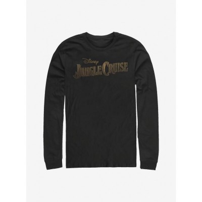 Disney Long Sleeve T-Shirt for Men - Jungle Cruise Logo - Black