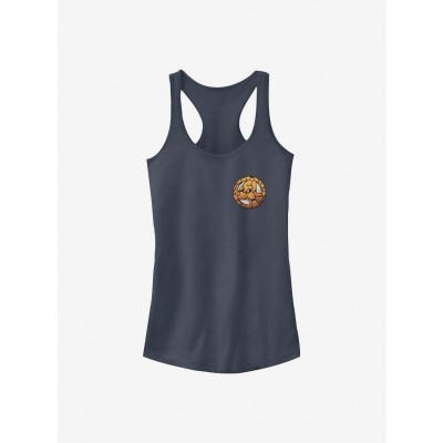 Marvel Girls Tank Top with Fantastic Four Thing Logo - Blue