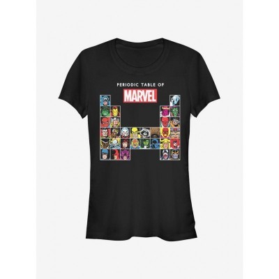 Marvel Girls' Periodic Spider-Man T-Shirt - Black