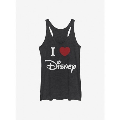 Disney Girls Classic Logo Tank Top - Black