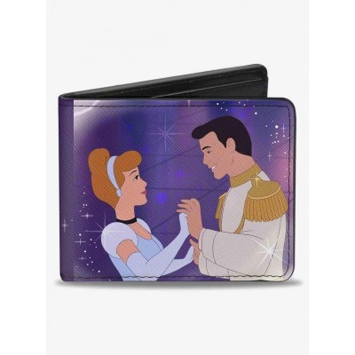 Disney Men's Premium Vegan Leather Cinderella Prince Bifold Wallet