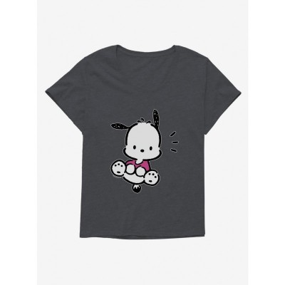 Pochacco Big Jump Scoop Neck Tee for Girls Plus Size