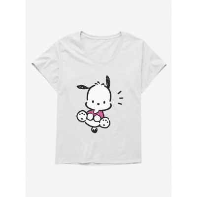 Pochacco Big Jump Scoop Neck Tee for Girls Plus Size