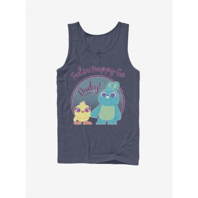 Disney Pixar Toy Story 4 Ducky Bunny Navy Pastel Men's Tank Top