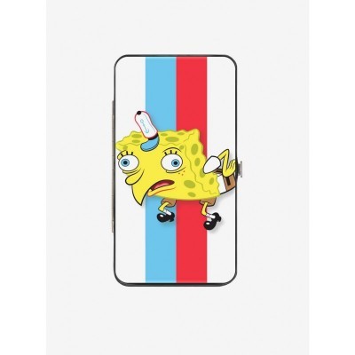 SpongeBob SquarePants Mocking Pose Hinged Leather Wallet - Stylish & Compact
