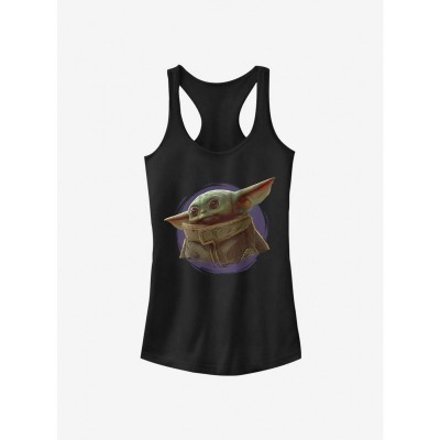 The Mandalorian Child Ball Frame Cotton Tank for Girls - Junior Sizes Black
