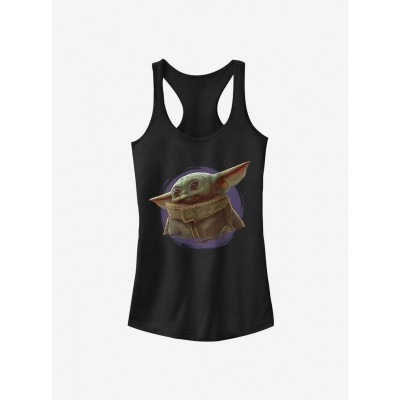 The Mandalorian Child Ball Frame Cotton Tank for Girls - Junior Sizes Black