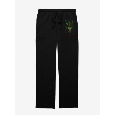 Trick Fairies Unisex Jester Shamrock Pajama Pants - Black