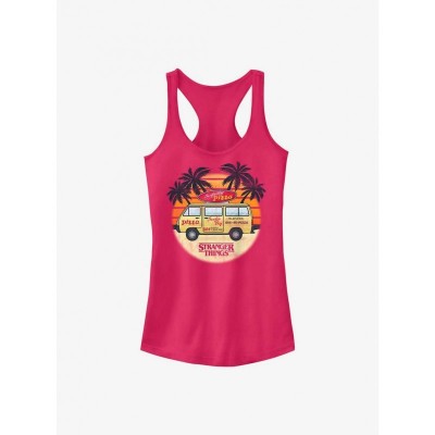 Stranger Things Surfer Boy Red Tank Top for Girls
