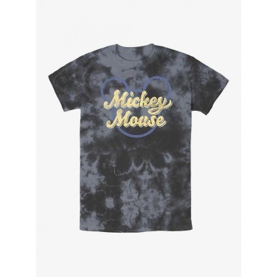 Disney Mickey Mouse Script Tie-Dye Unisex T-Shirt - Multi Colors