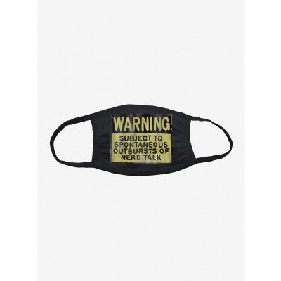 Life Is Strange Warning Unisex Cotton Face Mask - Black