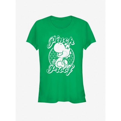 Nintendo Girls T-Shirt with Pinch Proof Yoshi Design - Green
