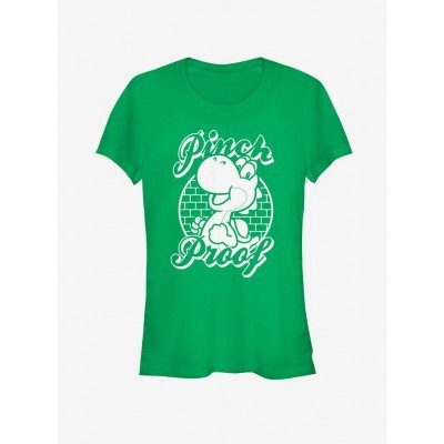Nintendo Girls T-Shirt with Pinch Proof Yoshi Design - Green