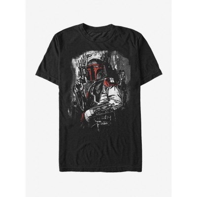 Boba Fett Intense Stare T-Shirt for Men - BLACK