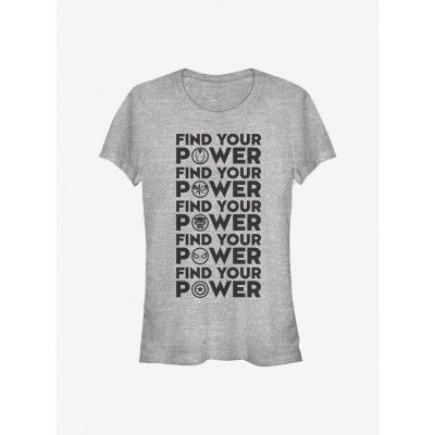 Marvel Girls Avengers Team Power T-Shirt - Grey
