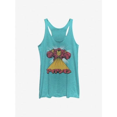 Marvel Girls' Iron Man Flight Graphic Tank Top - Blue