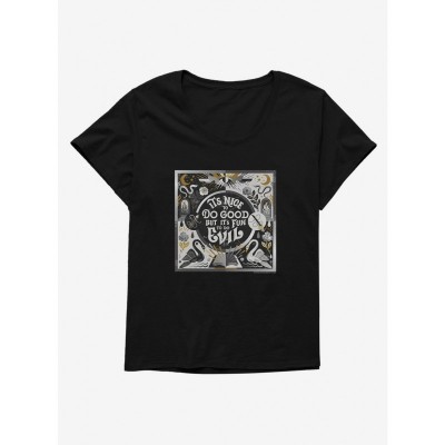The School For Good And Evil Fun Plus Size Tee for Girls - Black
