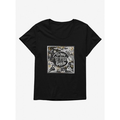 The School For Good And Evil Fun Plus Size Tee for Girls - Black