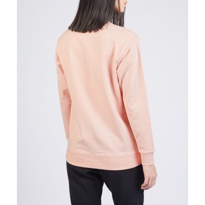 ONE Soft Logo Embroidered Sweatshirt in Peach Pink