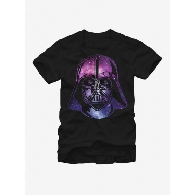 Star Wars Darth Vader Outer Space Helmet T-Shirt - Unisex Black