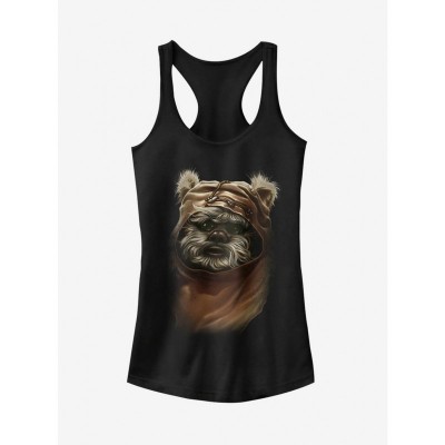 Star Wars Wicket Ewok Racerback Tank Top for Girls - Black