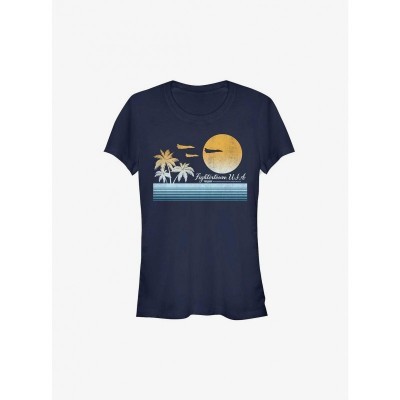 Top Gun Fightertown USA Lightweight T-Shirt for Girls - Blue