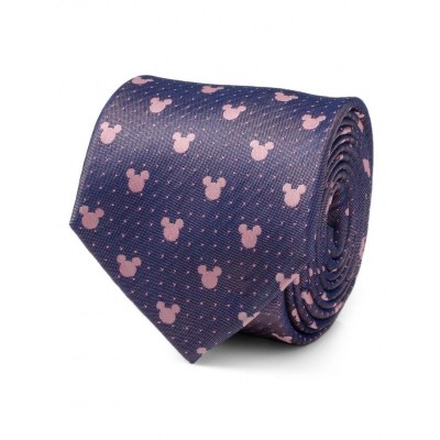 Disney Purple Pink Mickey Mouse Silk Tie for Men