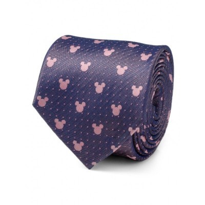 Disney Purple Pink Mickey Mouse Silk Tie for Men