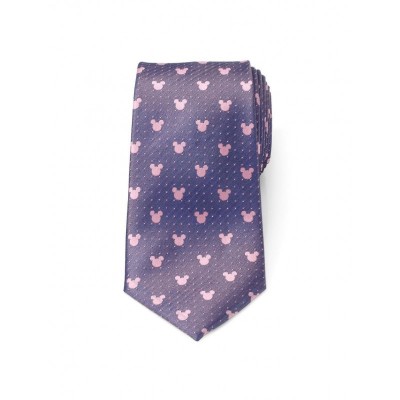 Disney Purple Pink Mickey Mouse Silk Tie for Men