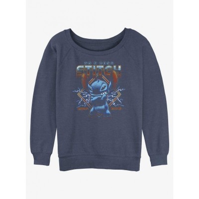 Disney Lilo & Stitch Girls Lightweight Slouchy Sweatshirt - Blue
