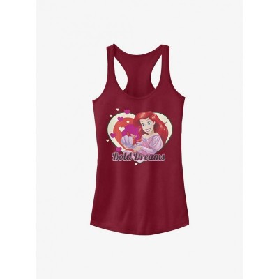 Disney Ariel Heart Bold Dreams Girls Red Tank Top