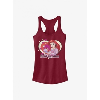 Disney Ariel Heart Bold Dreams Girls Red Tank Top