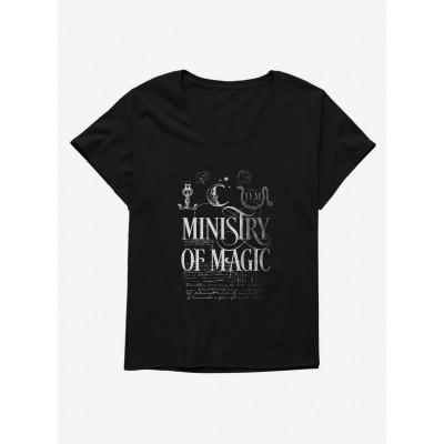 Harry Potter Ministry of Magic Inspired Comfortable Plus Size Tee for Girls